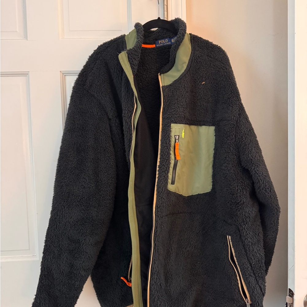 Polo by Ralph Lauren Black and Green Performance Jacket